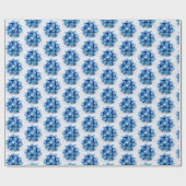 Blauwe strikken cadeaupapier (Vlak)