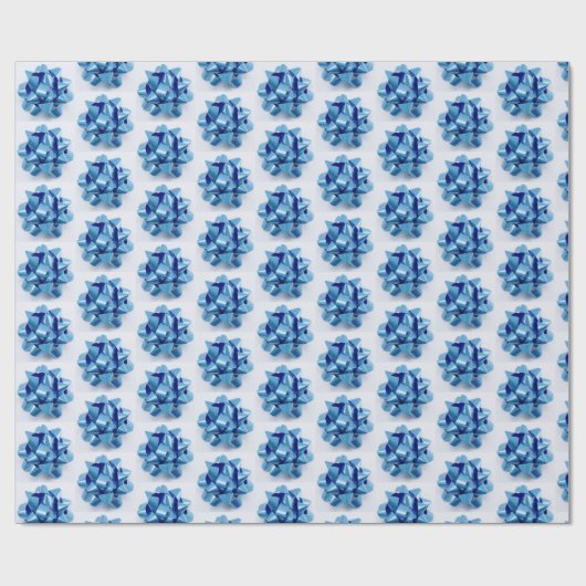 Blauwe strikken cadeaupapier (Vlak)