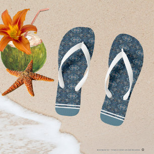 Blauwe Stripe Flip Flops van Poet Adiela Akoo