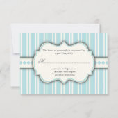 blauwe Stripe Religieuze RSVP-reactiekaart RSVP Kaartje (Achterkant)