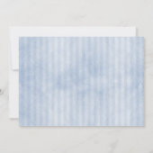 Blauwe  Striped Foto slaat de datum op Save The Date (Achterkant)