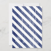 Blauwe Stripes Bridal Shower-uitvindingen van de m Kaart (Achterkant)
