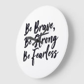 Blauwe strong be fearless grote klok (Hoek)