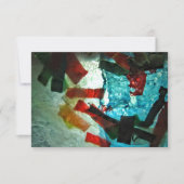 Blauwe strooi uitnodiging.Blauwe oceaan abstract Kaart (Voorkant)