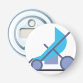 blauwe strook button flesopener (Voorkant)