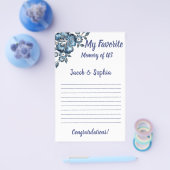 BLAUWE STROOM MIJN GEHEUGENKAART VOOR VRIJGEZELLEN FLYER (Enkel)