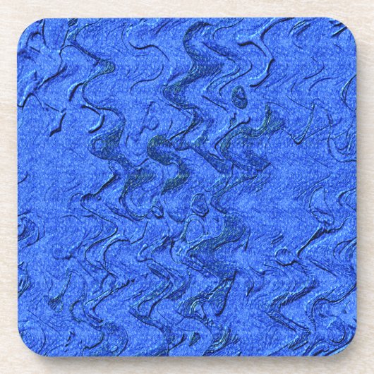 BLAUWE STROOMWATER BIER ONDERZETTER (Voorkant)