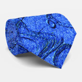 BLAUWE STROOMWATER STROPDAS (Opgerold)