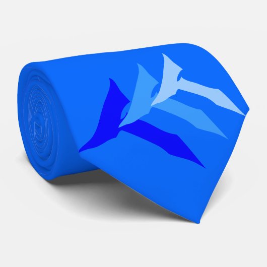 BLAUWE STROPDAS (Opgerold)