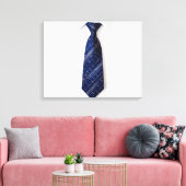 Blauwe stropdas canvas afdruk (Insitu (Woonkamer))