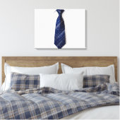 Blauwe stropdas canvas afdruk (Insitu (Slaapkamer))