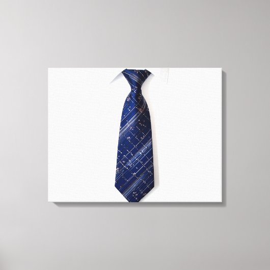 Blauwe stropdas canvas afdruk (Voorkant)