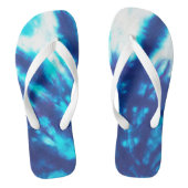 Blauwe Stropdas-kleurstof Teenslippers (Voetbed)