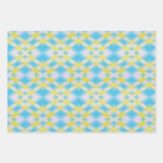 Blauwe stropdas kleurstofverlooppatroon inpakpapier vel (Voorkant 2)