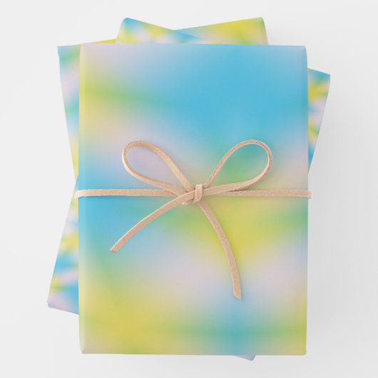 Blauwe stropdas kleurstofverlooppatroon inpakpapier vel (In situ)