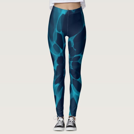 Blauwe Stropdas Leggings (Voorkant)