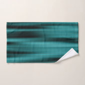 Blauwe structuur met zwarte golven bad handdoek (Handdoek)