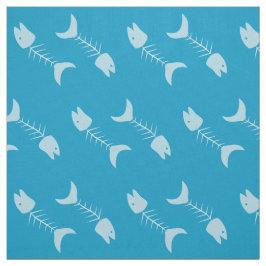 Blauwe structuur vissenpatroon Botten Stof
