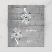 Blauwe structuur voor het ontvangen van harten plaatskaartje (Buitenkant ongevouwen)