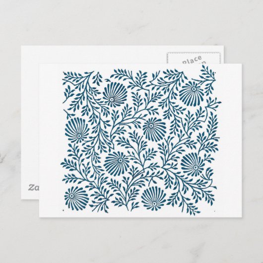 blauwe struik briefkaart (Voorkant / Achterkant)