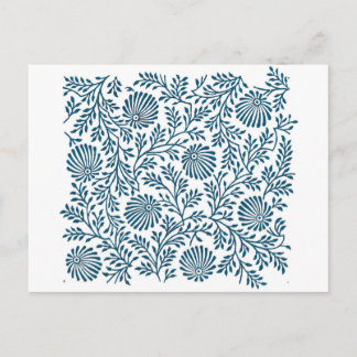 blauwe struik briefkaart
