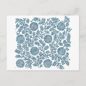 blauwe struik briefkaart (Voorkant)