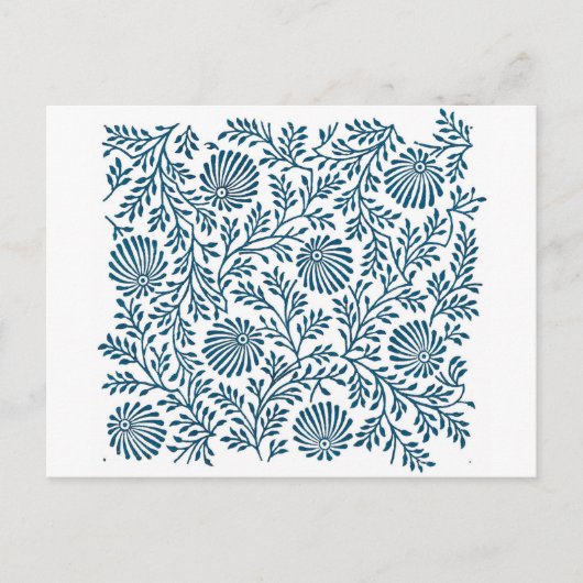 blauwe struik briefkaart (Voorkant)