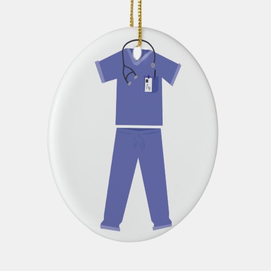 Blauwe struiken keramisch ornament (Rechts)