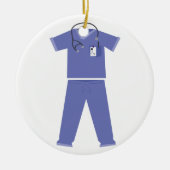 Blauwe struiken keramisch ornament (Voorkant)