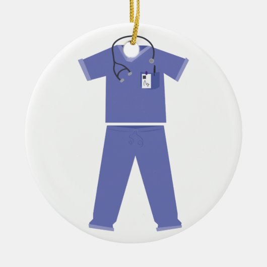 Blauwe struiken keramisch ornament (Voorkant)