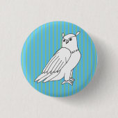 Blauwe struisgrap ronde button 3,2 cm (Voorkant)