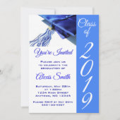 Blauwe stuifmep en tassel kaart (Voorkant)