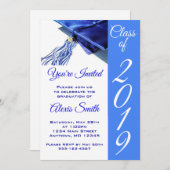 Blauwe stuifmep en tassel kaart (Voorkant / Achterkant)