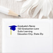 Blauwe stuifmep, gele Adresetiketten Etiket (Insitu)