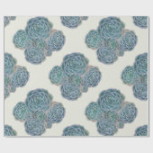 Blauwe successen op Ecru All Occasion Gift Wrap Cadeaupapier (Vlak)