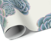 Blauwe successen op Ecru All Occasion Gift Wrap Cadeaupapier (Rol Hoek)