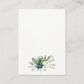 Blauwe Succulente Pompoen Luier Raffle Baby Shower Informatiekaartje (Achterkant)