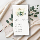 Blauwe Succulente Pompoen Zitplaatskaart Tafelnumm Bedankkaart