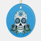 Blauwe Suikerhuid Keramisch Ornament (Links)