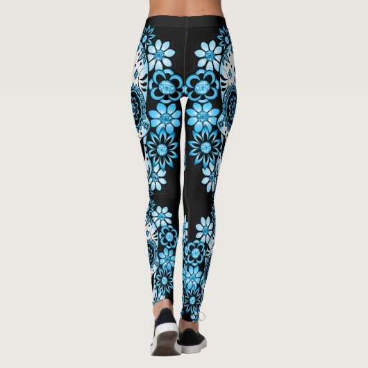 Blauwe Suikerhuid Leggings (Achterkant)