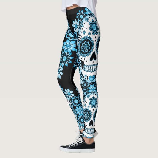 Blauwe Suikerhuid Leggings (Links)