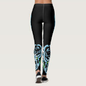 Blauwe Suikerhuid Leggings (Achterkant)