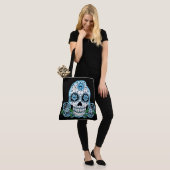 Blauwe Suikerhuid Tote Bag (Op model)