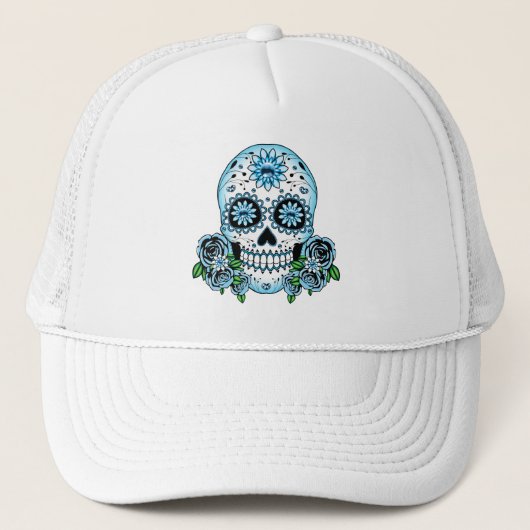 Blauwe Suikerhuid Trucker Pet (Voorkant)