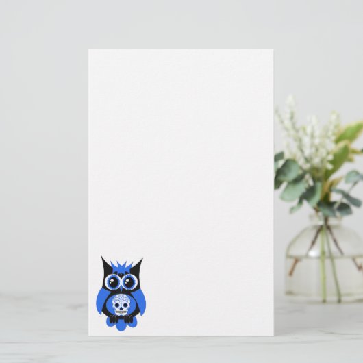 Blauwe suikerriet briefpapier (Staand voorkant)