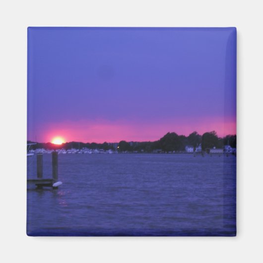 Blauwe Sunset Magnet (Voorkant)