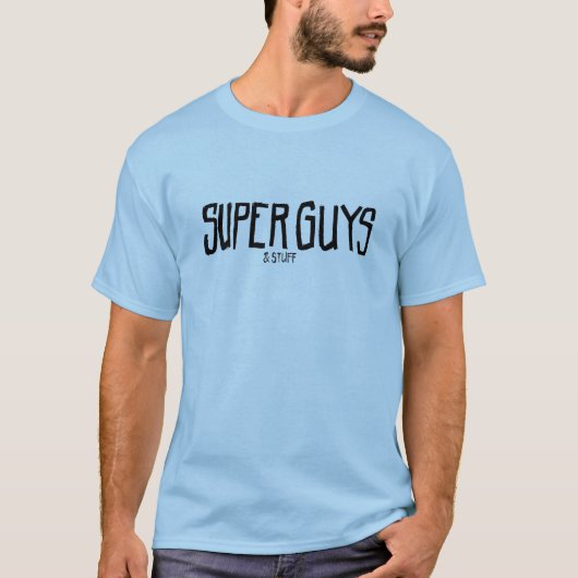 Blauwe Super-jongens T-shirt (Voorkant)