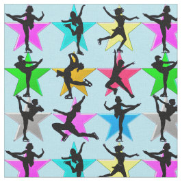 BLAUWE SUPER STAR FIGUUR SCHAATSEN STOF