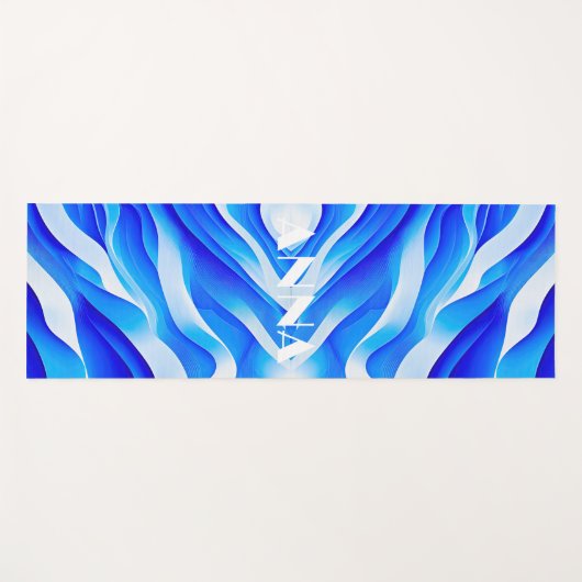 BLAUWE SUPERGOLVEN YOGAMAT (Voorkant (horizontaal))
