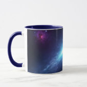 Blauwe Supernova Buitenruimte Nevel Astronomie Mok (Links)